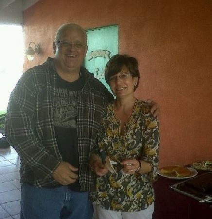 Dusty Rhodes and his wife Michelle Rubio.